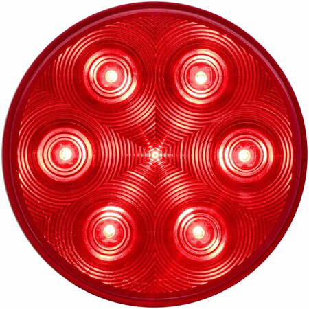 OPTRONICS Fleet Count  7-Led 4in. Red Grommet Mount Stop/Turn/Tail Light STL13RB